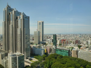 東京都建設業課のある２４階からの景色です。展望室からはもっと良い眺めなんでしょうね。